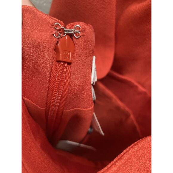 Dress the Population Women Medium Alexi Fit and Flare Midi Dress Poppy Red - Picture 7 of 12